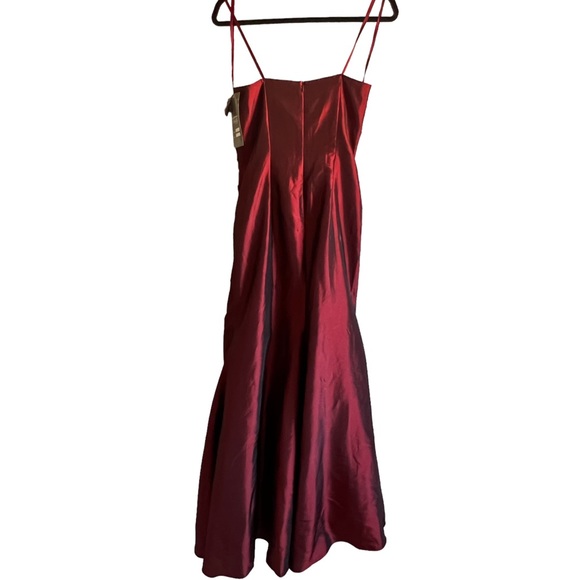 Deep Iridescent Red Strapless Gown - Picture 8 of 8